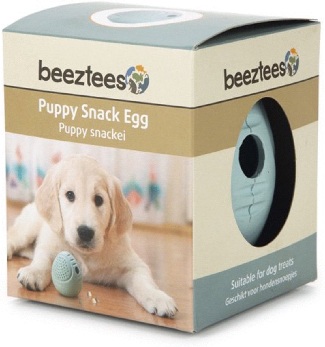 Beeztees Puppy Rubber Snackei - Puppy Speelgoed - Hondenspeelgoed - Groen 8 x 8 x 10 cm thumbnail 4
