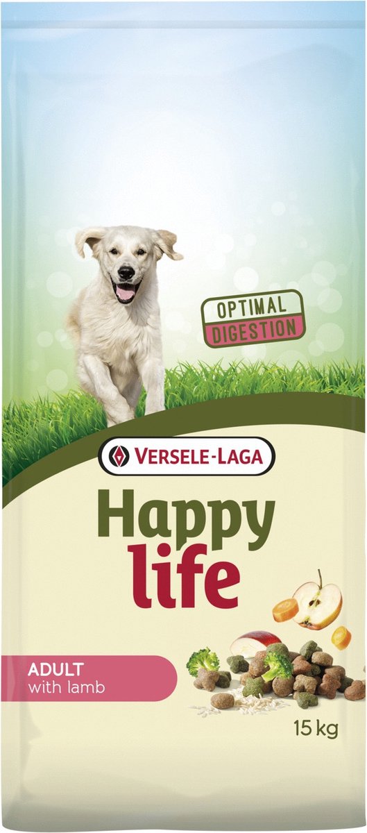middag rol ergens bij betrokken zijn Happy Life Adult Lam Digestion - Hondenvoer - 15 kg | bol.com