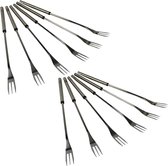 Fondue Vorken | 12 Stuks | Roestvrijstaal | Zwart | 26 cm
