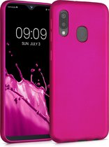 kwmobile telefoonhoesje voor Samsung Galaxy A20e - Hoesje voor smartphone - Back cover in metallic roze