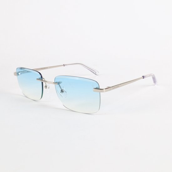 Lucien Fabrice - Crystal - Silver - Blue Ice - Zonnebril - Sunglasses - Eyewear - Unisex - Dames - Heren