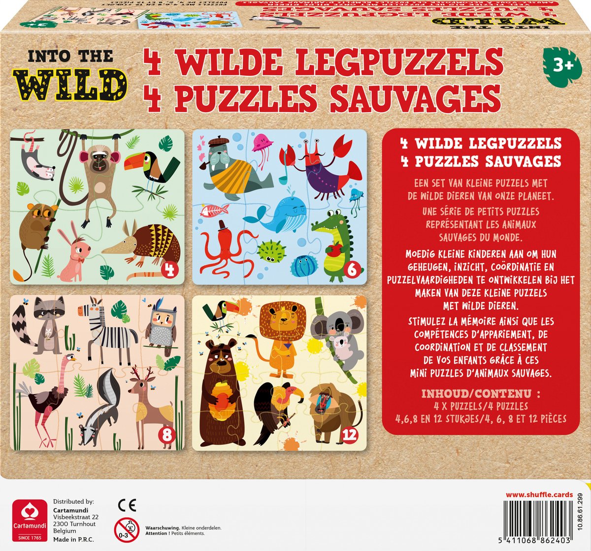 Shuffle - Into The Wild - Legpuzzel - Puzzel - 4-in-1 | Games | bol.com
