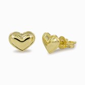 New Bling 9NBG-0407 Gouden Oorknopjes - Dames - Hartjes -  5,4 x 6,9  mm - 14 Karaat - Goud