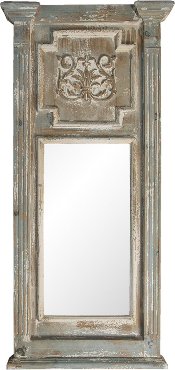 Clayre & Eef Spiegel 55x118 cm Blauw Grijs Hout