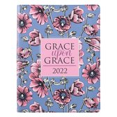 2022 Grace Upon GraceFloral Faux Leather 2022 18-month Planner For Women