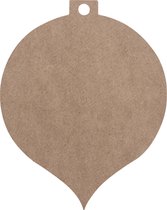 Kerstbal mdf 22x17,6cm 3stuks