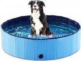 Hondenzwembad -  huisdierzwembad - opvouwbaar hondenzwembad - voor honden en kinderen - badkuip - hondenzwembad, 120x30 cm, van PVC -blauw