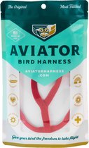 Aviator - Bird harness/vogeltuigje - xxxs/mini red