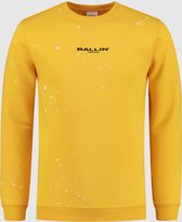 Ballin Amsterdam -  Heren Slim Fit   Sweater  - Geel - Maat M