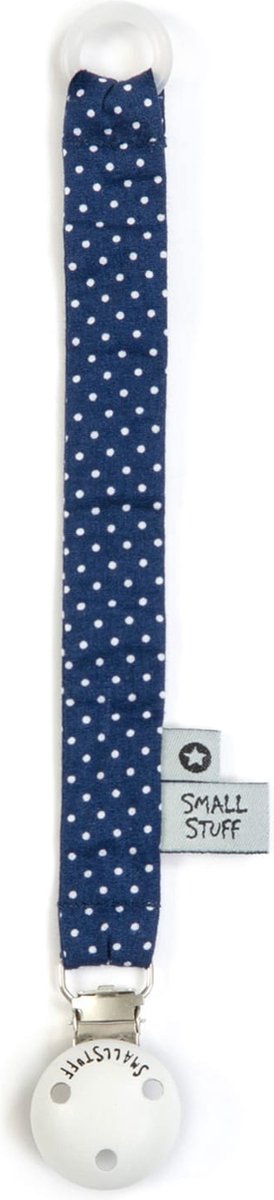 Goedkoopste Smallstuff Fopspeenketting-speenkoord-blauw met stippen-22 cm