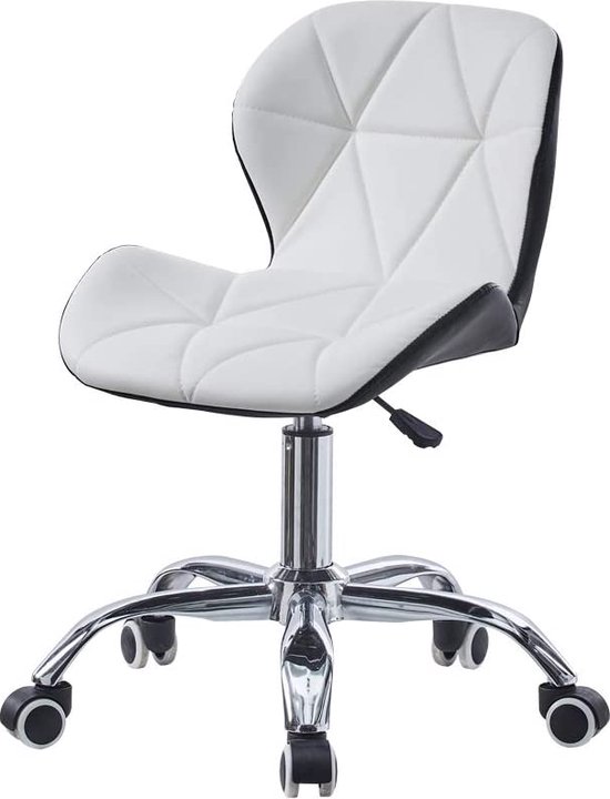 Minimalistische bureaustoel met faux chenille hoes, draaibare stoel en