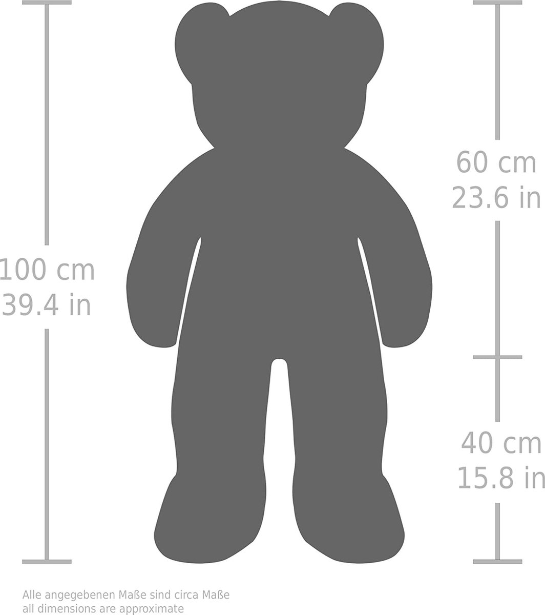 BRUBAKER - XXL Beige Knuffel Beer - Teddybeer - 100cm - Knuffels - Pluche - Beer 100cm - Hoge kwaliteit Knuffeldier - Teddybear Groot - Knuffelbeer - Valentijn Cadeau — afbeelding 2