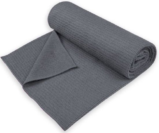 Avento Yogahanddoek - Anti-Slip - Absorberend & Sneldrogend - Grijs van Merkloos — afbeelding 4