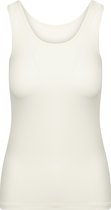 RJ Bodywear Pure Color dames top (1-pack), hemdje met brede banden, ivoor -  Maat: XXL