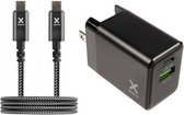 Xtorm Quick Charge 18W oplaadstekker met USB-C Kabel | 1 Meter | USB Power oplader met USB-C Kabel - USB Samsung Fast Charge | Snellader Samsung Galaxy S20 S21 Ultra / Plus / FE / A72 / A42 /