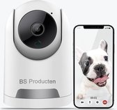 Beveiligingscamera - Huisdiercamera - IP Camera - WiFi - Werkt met App - Wit