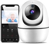 Full HD Wifi Babyfoon met Camera – En App - Camera Beveiliging – Wifi Camera – Geluid en Bewegingsdetectie - Automatisch Volgen - 1080p/full HD – Babyfoon – 4g/5g – Wit