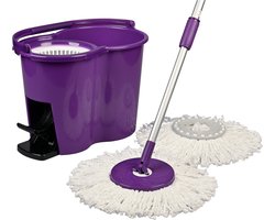 Vloerwisser Supa Mop met Pedaal & Pompsteel - Paars