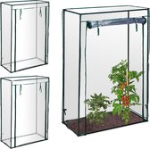 Relaxdays 3x tomatenkas PVC - 150x100x50 cm - tuinkas tomaten - foliekas - kweekkas tuin
