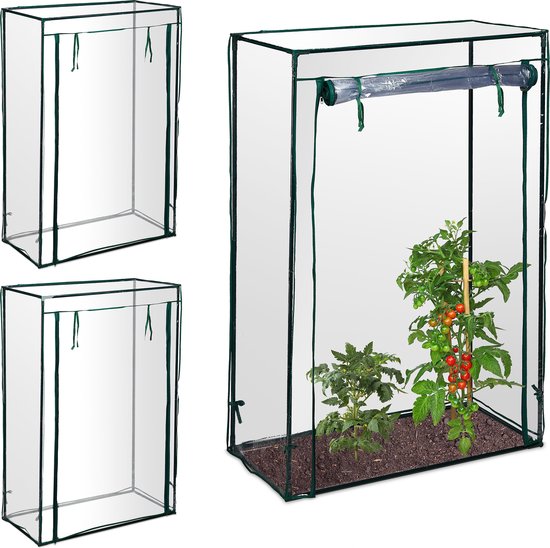tomatenkas / tuinkas / foliekas – met oproldeur – 100 x 50 x 150 cm