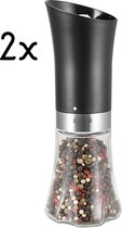 TEN® - Peper & Zoutmolen set - Pepermolen - Peper en Zoutmolen Set Elektrisch - Zwart