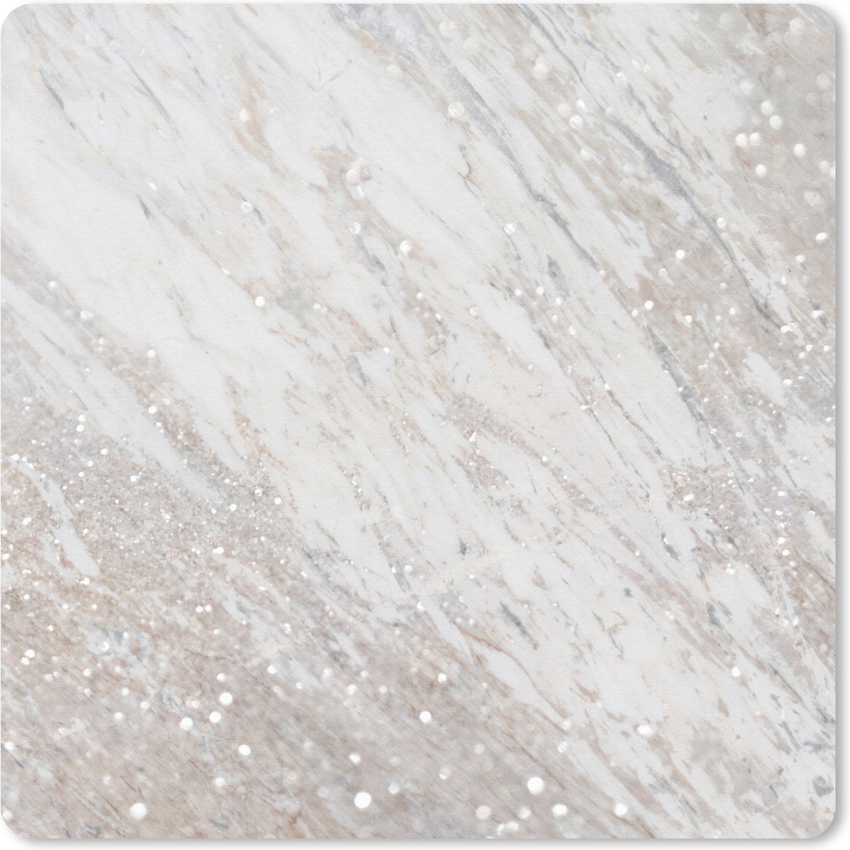 Muismat 30x30 cm - Mousepad Marmer - Glitter - Goud - Muismatten