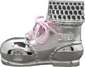 Tirelire enfant Daniel Crégut en forme de chaussure enfant - métal argenté - 13,5 x 8 cm
