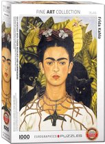 Eurographics Self-Portrait with Thorn Neclace and Hummingbird - Frida Kahlo (1000)