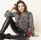 Blouse Laura | zerbraprint | zwart | wit