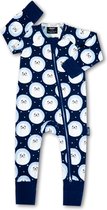 Zipster Zeehond - Baby Romper - Bamboe - Met 2-way ritssluiting - Maat Newborn