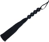 SM BDSM tassel Zweep voor stellen / Robuuste flogger zwart met bollen