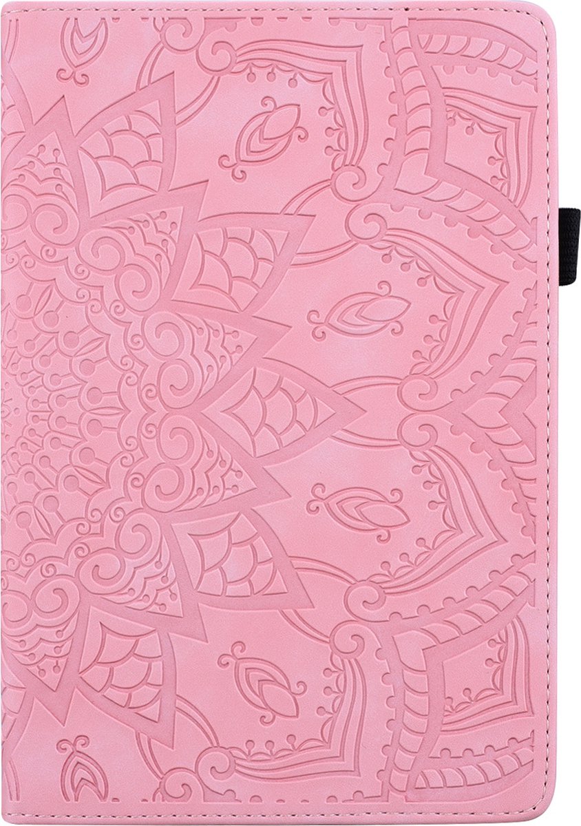 Apple iPad Pro 11 (2021) Hoes | Lederen iPad Book Case | Mandala Patroon | Roze