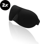 Slaapmasker - 2 stuk(s) - Blinddoek - Extra zacht - Zwart - Mannen - Vrouwen