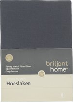 Jersey Stretch Hoeslaken Antraciet Briljant-200 x 220/230 cm