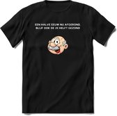 Een halve eeuw nu afgerond T-Shirt | Grappig Abraham 50 Jaar Verjaardag Kleding Cadeau | Dames – Heren - Zwart - 3XL