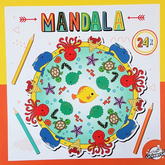 Livre de coloriage Mandala pour Enfants Animaux de l'océan