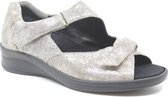 Durea 7362 taupe dames sandaal met klittenbandsluiting