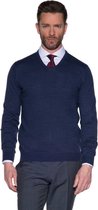 Profuomo - Pullover Merino V-Hals Indigo - M - Slim-fit
