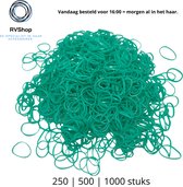 Groene Elastiekjes - 500 stuks - Elastiek - Dun - Vlechtjes - Haar Elastiekjes - Haaraccessoires - Dames Meisjes Kinderen Baby's - Wegwerp Elastische Haarbanden - Gratis Verzending