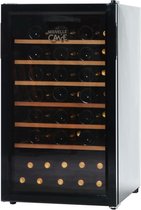 La Nouvelle Cave by Continental Edison Wijnserveerkast 52 flessen - houten planken - glazen deur - zwart