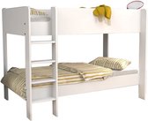 Stapelbed - 90 x 190 cm - Wit Decor - Inclusief boxsprings - HOPE