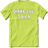 Dikke Lul 3 Bier T-Shirt | Bier Kleding | Feest | Drank | Grappig Verjaardag Cadeau | - Groen - M