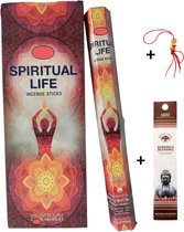 2 Kokers - Wierook - Wierookstokjes - Wierooksticks - Incense sticks - Spiritual Life - Spiritueel Leven - 40 stokjes + 5 mini wierookstokjes + Gelukspoppetje