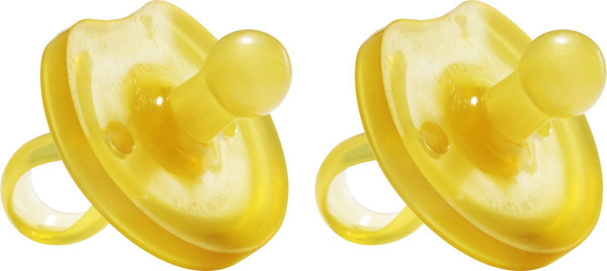 Goedkoopste Natursutten rubberen fopspeen - 0-6 maanden - Vlinder Schild - Kers Tuit - 2 stuks