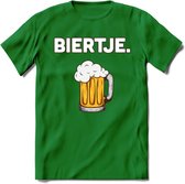 Biertje T-Shirt | Bier Kleding | Feest | Drank | Grappig Verjaardag Cadeau | - Donker Groen - S