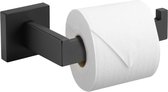 Wc Rol Houder -Toiletrolhouder – Industrieel – Hangende Wc Rolhouder – RVS – Matt Zwart - Vierkant