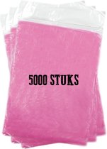 FashionBootZ wegwerp regenponcho roze 5000 stuks