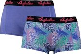 2x Australian Dames boxers - Purple Flora - maat XL