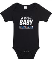 Liefste baby uit Friesland baby rompertje zwart jongens en meisjes - Kraamcadeau - Babykleding - Friesland provincie romper 56 (1-2 maanden)