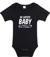 Liefste baby uit Friesland baby rompertje zwart jongens en meisjes - Kraamcadeau - Babykleding - Friesland provincie romper 92